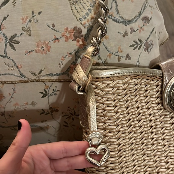 brighton straw purse with silver leather - Picture 9 of 9